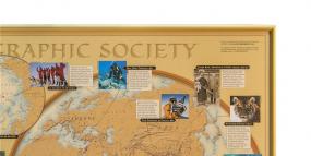 Magnetwand gerahmt Goldfarbe Poster Karten Landkarten und Weltkarten