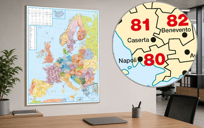 Europa Postleitzahlenkarte für Unternehmen Europa Postleitzahlenkarte für Unternehmen zur Planung internationaler Vertriebsgebiete und Lieferregionen