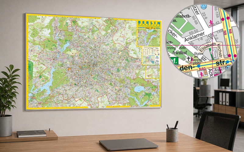 Stadtpläne für Unternehmen Stadtpläne für Unternehmen zur Planung von Standorten, Außendienst und regionalen Einsätzen