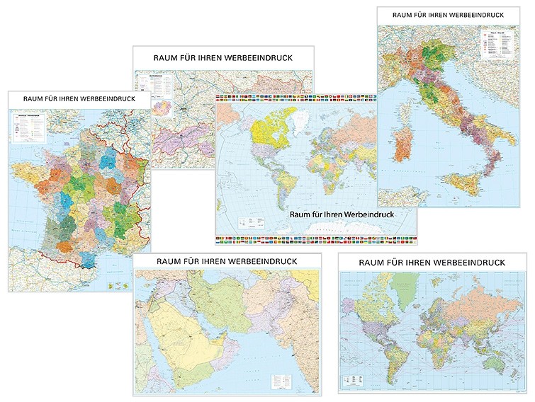 Landkarte mit Werbeeindruck mit Ihrem Logo Landkarte mit Werbeeindruck mit Ihrem Logo