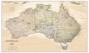 Australiens Kontinent Kort