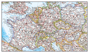 Country Kort Of Europa