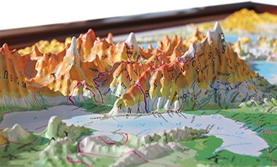 3D Relief Wall Maps