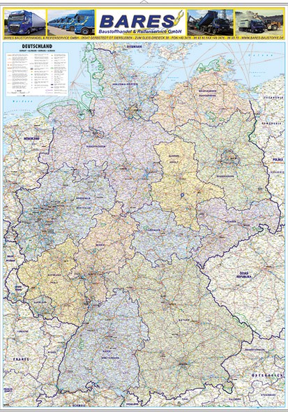 Straßenkarte mit Werbeeindruck